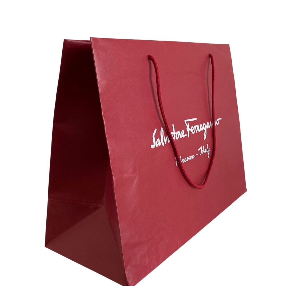 Salvatore Ferragamo XL Red Gift Shopping Bag
